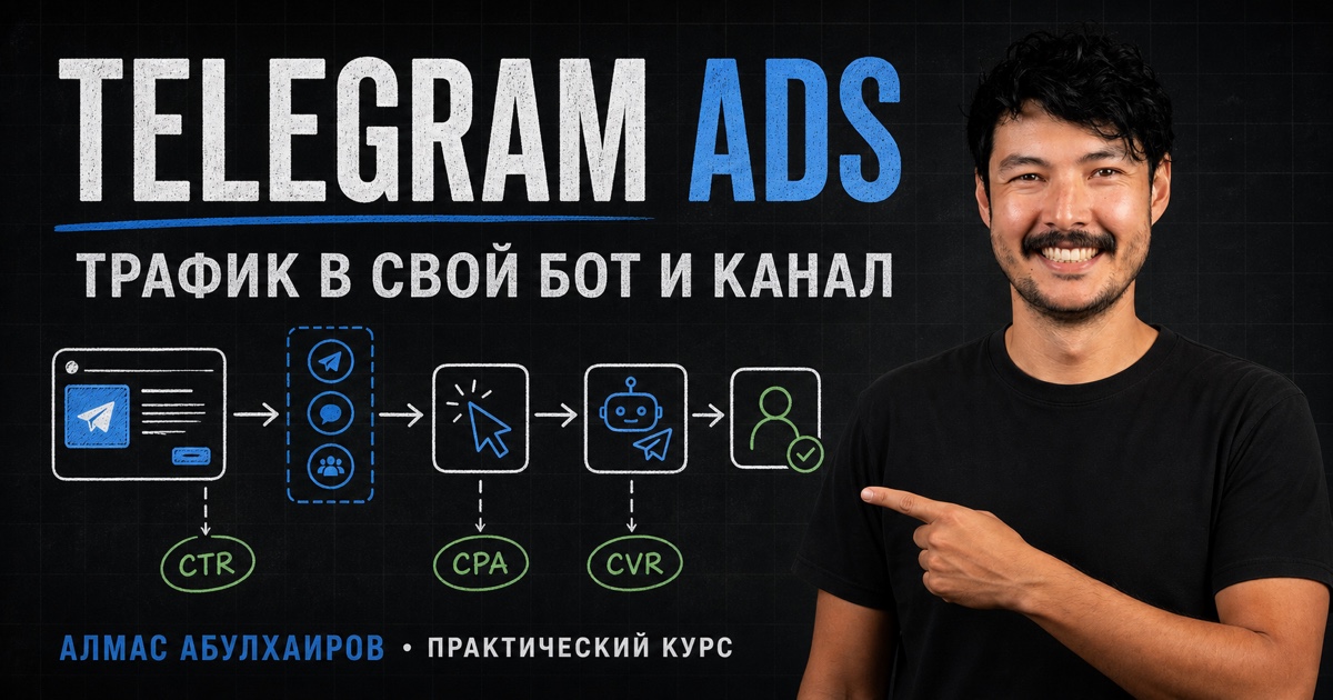 Обложка курса «Как рекламировать в Telegram Ads»